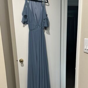 Lulu's Soft Blue Maxi Dress